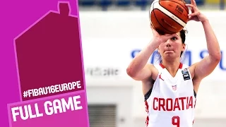 Croatia v Slovak Republic - Full Game - FIBA U16 Women's European Championship 2016