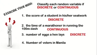 DISCRETE AND CONTINUOUS RANDOM VARIABLE   GRADE 11 Q3   STATISTICS & PROBABILITY