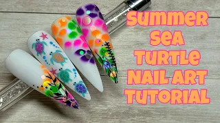 Summer Sea Turtles Nail Art Tutorial | Nail Sugar
