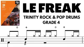 Le Freak - Trinity Rock & Pop Drums GRADE 4 (no drums/no click)