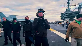 What happens when sharks swim too close to US aircraft carriers and ships final