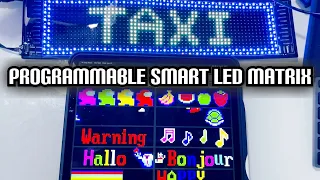 Programmable LED Sign,15''x4'' Pre-Made Animations & Text Scrolling, Bluetooth APP LED Matrix Panel