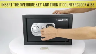 Executive Safe Mini Series Safes How to Open the Safe with the Override Key