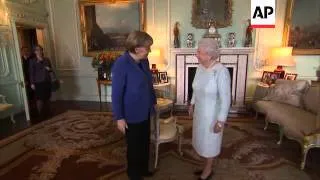 Queen Elizabeth II meets German Chancellor Merkel