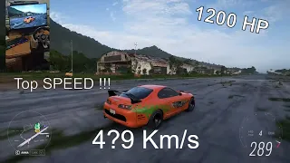 1200HP Toyota Supra mk4 Top Speed - Jump Ramp - Forza Horizon 5