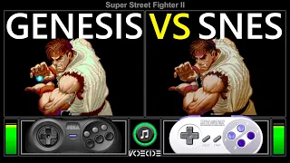 Super Street Fighter II (Sega Genesis vs SNES) Gameplay Comparison