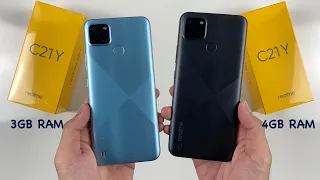 Unboxing Realme C21Y RAM 4GB vs RAM 3GB & Camera Test