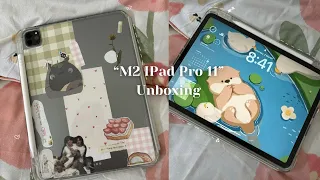 🌱“iPad Pro m2 11 and Apple Pencil 2nd gen” unboxing + accessories 📦 || Jiah♡