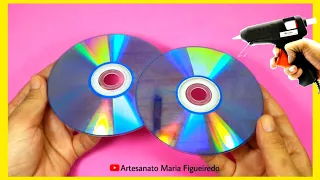 IDEIA BRILHANTE COM CD E TAMPINHAS DE AMACIANTE ♻️
