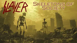 Skeletons of Society by Slayer - lyrics as images generated by an AI