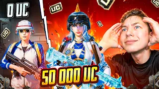 ПОДПИСЧИК НИ РАЗУ НЕ ДОНАТИЛ В ИГРУ! 😈😱 УДАЧНАЯ ПРОКАЧКА  В PUBG Mobile - С ВЕБКОЙ РЕАКЦИЯ