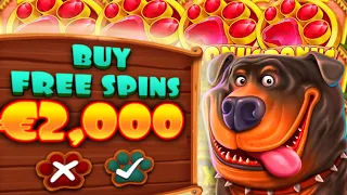 The Dog House Megaways 🐶  €2.000 Bonus Buys 😱 4 SCATTER Bonus Mega Big Win Super Lucky Setup OMG‼️