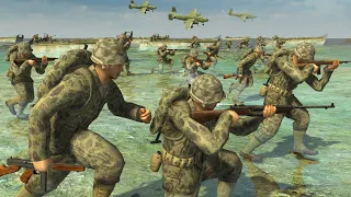 US Marine Beach Invasion of SAIPAN ISLAND! - Call to Arms: Gates of Hell WW2 Mod Battle Simulator