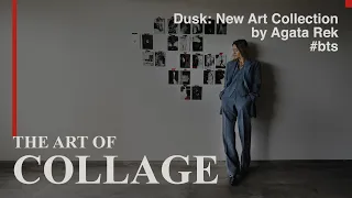 'Dusk': watch behind the scenes | mixed media collage art collection by Agata Rek. #collage