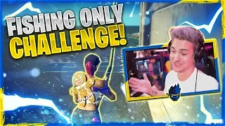 Fishing ONLY Challenge in Fortnite Chapter 2 - W/ VALKYRAE, BASICALLYIDOWORK & JORDAN FISHER