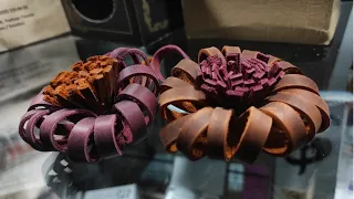 How to make leather flower pattern, GIFT LEATHER FLOWER