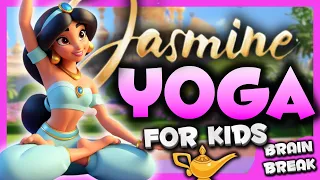 🧞‍♂️JASMINE YOGA🌸Aladdin 🕌 Calming yoga for kids🧘🏽‍♀️Summer Brain Break | Danny Go Noodle inspired