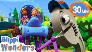 BlippiMobile | Blippi Wonders Fun Cartoons | Moonbug Kids Cartoon Adventure