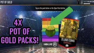 Opening 4x Pot Of Gold Packs! | NBA Live Mobile 19