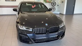 2022 BMW 540i Carbon Black with first time introduced 20inch BMW individual Aero Wheel 1001I