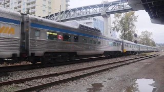 Via Rail Passing By At Spruce Street New Westminster BC Canada