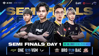 AIC 2022 Semi Finals Day 1  - Garena AOV Indonesia