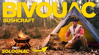 Je dors SEUL en forêt dans un TIPI (camp bushcraft, soupe à l'oignon, solognac )