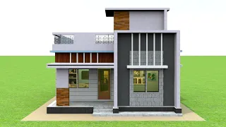 27×35 house plan east facing | Village house Plan | 2 bedroom house design ideas