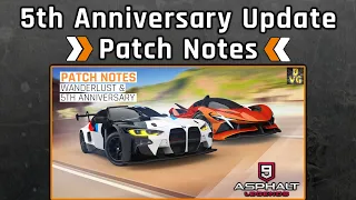 Asphalt 9 | Wanderlust & 5th Anniversary Update - Patch Notes