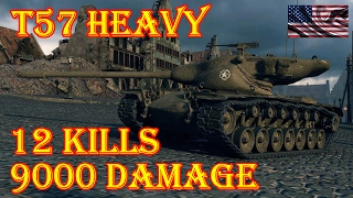 T57 Heavy Tank  12 KILLS, 9000 DAMAGE  Himmelsdorf  World of Tanks