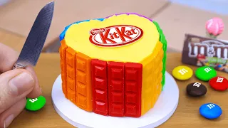 Kue KITKAT yang Luar Biasa 🌈🍫 Resep Dekorasi Kue Coklat KitKat Miniatur Pelangi Terbaik