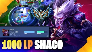 Sadece Shaco oynayarak challenger 1000 puan olan oyuncu