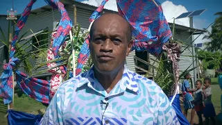 Fijian Minister for Infrastructure Jone Usamate commissions the Naivaka rural water project in Bua.