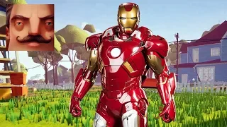 HELLO NEIGHBOR IRON MAN - My New Neighbor Iron Man Mark 7 Act 2 HOLE Gameplay Walkthrough
