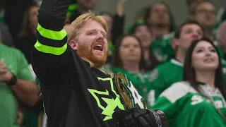 Dallas Stars players thank fans for early playoff support as they head to Minnesota