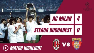 AC Milan 4 - 0 Steaua Bucharest, Champions League Final '89, Extended Goals and Highlights.