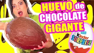 HUEVO GIGANTE DE CHOCOLATE - COMO HACER TU PROPIO KINDER SORPRESA EN CASA - COOKING con Sandra