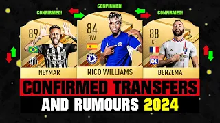 NEW CONFIRMED TRANSFERS & RUMOURS! 🤪🔥 ft. Nico Williams, Neymar, Benzema... etc