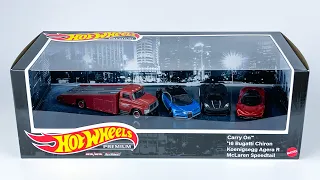 UNBOXING Hot Wheels 2022 Premium Diorama Set - Exotic Hypercars! Bugatti Chiron! Koenigsegg Agera R!