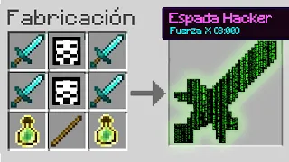 ¿Cómo CRAFTEAR LA ESPADA HACKER en Minecraft? 🚫⛏️ CONSEGUIMOS LA MEJOR ESPADA 😱