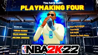 SECRET *RARE* SPEEDBOOSTING POWER FORWARD BUILD ON NBA 2K22! BEST PLAYMAKING FOUR BUILD ON 2K22!