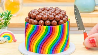 🌈Satisfying Miniature Rainbow Cake 🍭 Amazing Rainbow KITKAT Cake Recipe 💕 Miniature Cake Bakery