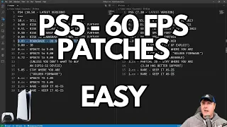 ACTIVATE PS5 60 FPS PATCHES FROM START TO FINISH