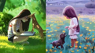 Beautiful Cartoon DP for Girls | Cute & nice whatsapp dp images || beautiful profile image ideas 💗