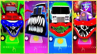 coffin dance - all Trucks - Fire truck vs Monster truck vs Garbage truck vs Truck eater | tiles hop