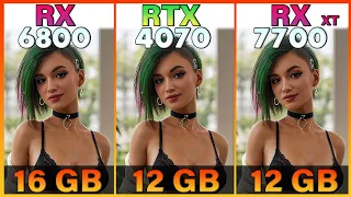 RX 6800 vs. RTX 4070 vs. RX 7700 XT Tested in 10 Games | 1080p vs. 1440p