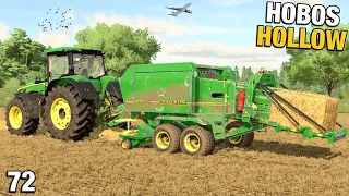 SO MUCH STRAW TO GET BALED Hobos Hollow X4 FS22 Ep 72