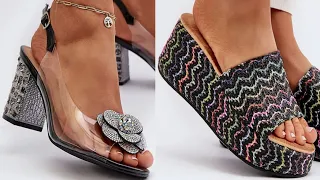 2024 BEST NEW DIFFERENT FOOTWEAR DESIGNS FOR WOMEN LATEST SLIPPERS AND SANDALS NEW BEST COLLECTION