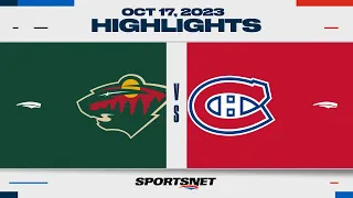 NHL Highlights | Wild vs. Canadiens - October 17, 2023