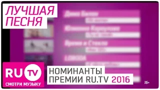 Номинация "Лучшая песня". Номинанты VI Русской Музыкальной Премии телеканала RU.TV